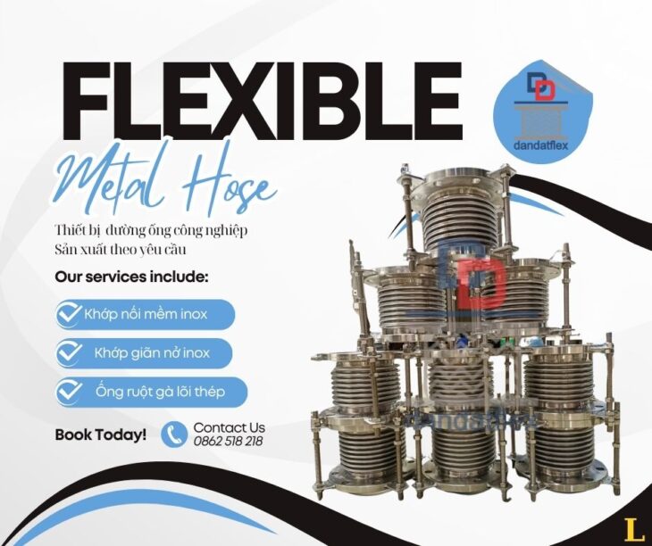 Khớp nối giãn nở, Khớp nối mềm inox, Khớp chống rung, Khớp nối mềm chống rung mặt bích, khopnoimem