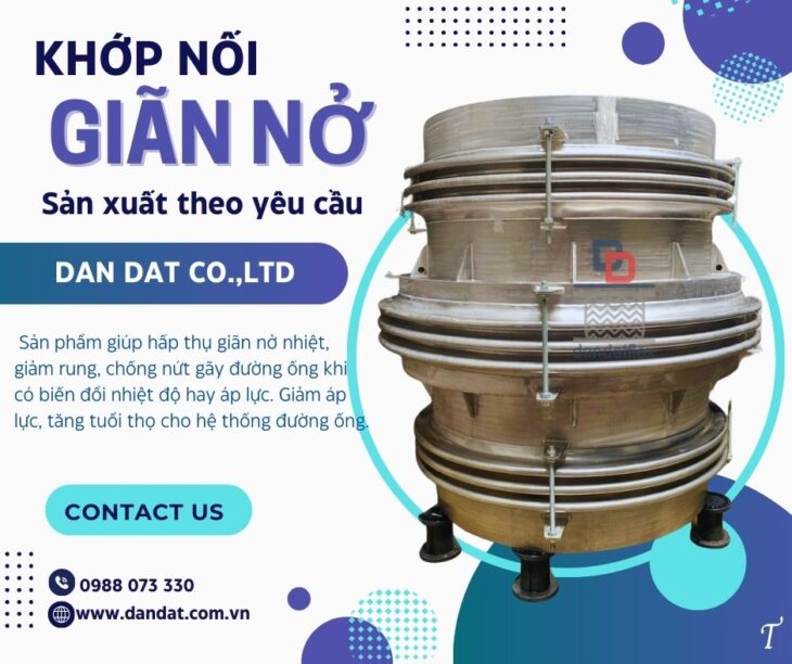 Khớp nối mềm nối bích chịu nhiệt, khớp nối kim loại nối ren, khớp nối mềm nối bích 316, khopnoimem