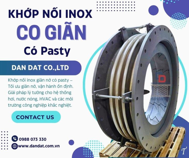 Khớp nối mềm nối bích chịu nhiệt, khớp nối kim loại nối ren, khớp nối mềm nối bích 316, khopnoimem