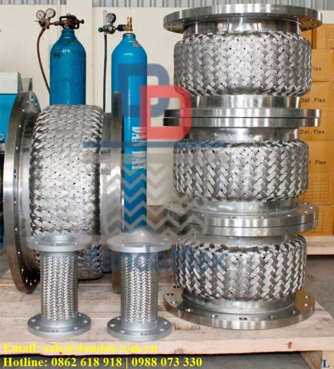 Khớp nối inox chống rung mặt bích, khớp nối mềm inox nối bích, khớp giảm chấn, Khớp chống rung inox