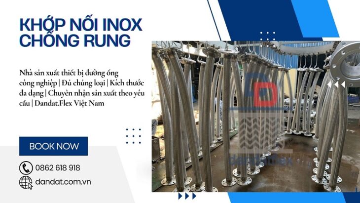 Khớp nối chống rung mặt bích, Khớp nối mềm nối bích, Dây dầu thủy lực, Ống cao su thủy lực inox