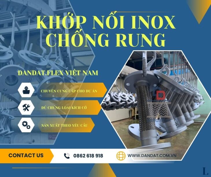 Khớp nối chống rung mặt bích, Khớp nối mềm nối bích, Dây dầu thủy lực, Ống cao su thủy lực inox