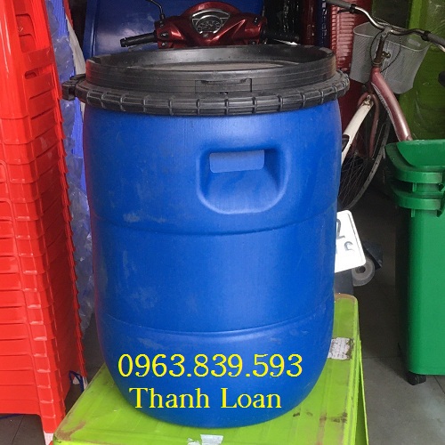 Thùng loại 50kg – thùng phi 50lit đai nhựa – thùng hóa chất 50L mới / 0963 839 593