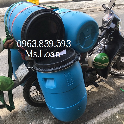 Thùng loại 50kg – thùng phi 50lit đai nhựa – thùng hóa chất 50L mới / 0963 839 593
