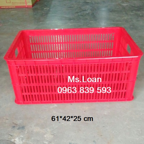 Sọt nhựa hở 2T5, sọt đựng trái cây nông sản, rổ nhựa đựng hàng / 0963 839 593 Ms.Loan