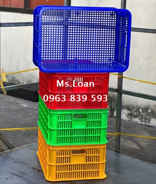 Sọt nhựa hở 2T5, sọt đựng trái cây nông sản, rổ nhựa đựng hàng / 0963 839 593 Ms.Loan