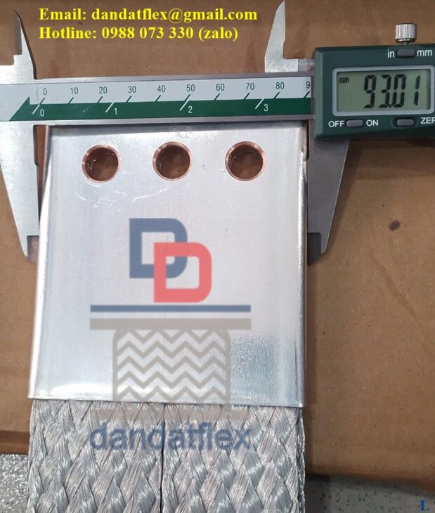 Dây tiếp địa máng cáp, Dây đồng bện mạ thiếc, Dây đồng mềm thang máng cáp tủ điện bấm cosse