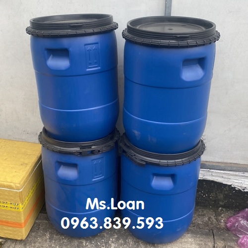 Thùng loại 50kg – thùng phi 50lit đai nhựa – thùng hóa chất 50L mới / 0963 839 593