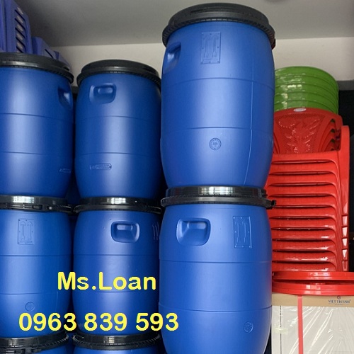 Thùng loại 50kg – thùng phi 50lit đai nhựa – thùng hóa chất 50L mới / 0963 839 593