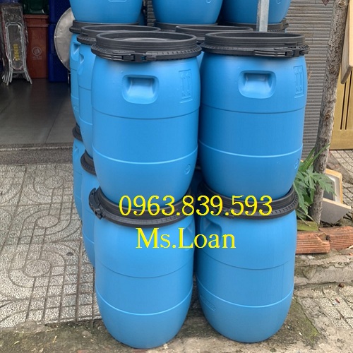 Thùng loại 50kg – thùng phi 50lit đai nhựa – thùng hóa chất 50L mới / 0963 839 593