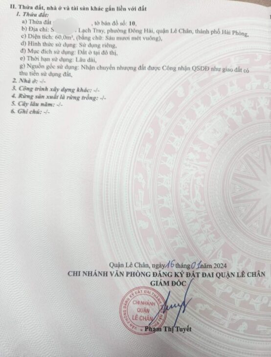 Bán nhà ngõ 274 Lạch Tray – ngõ Đồng Tâm, 60m 4 tầng, ô.tô đỗ cửa, Giá 5 tỉ