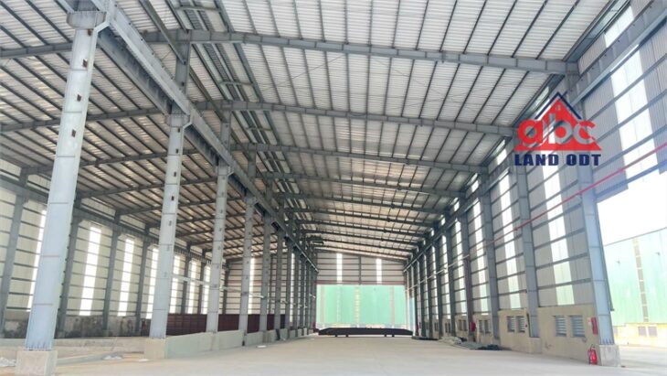 XT045 nhà xưởng Sản xuất chủ trương cấp phép có xi mạ, xử lý bề mặt axit. khung thép kiên cố