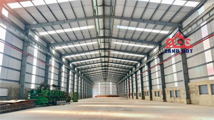 XT045 nhà xưởng Sản xuất chủ trương cấp phép có xi mạ, xử lý bề mặt axit. khung thép kiên cố