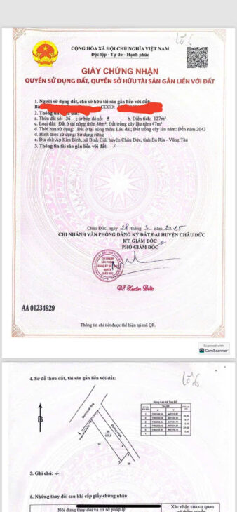 Chỉ 650tr sở hữu ngay lô góc 2 mặt tiền bình giã khu dân cư