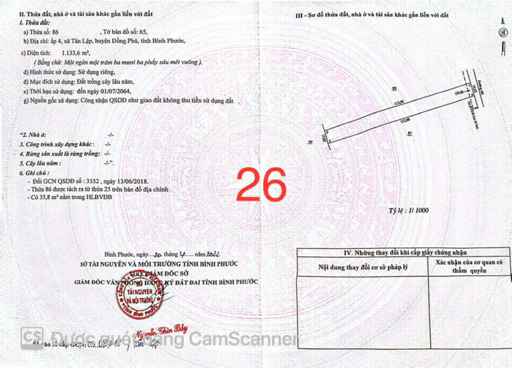 BÁN LÔ ĐÁT 1100M2. CẠNH KCN ( 300TR )