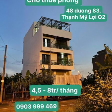 Chính chủ cho Thuê Căn hộ dịch vụ Thạnh Mỹ Lợi, Quận 2,full nội thất