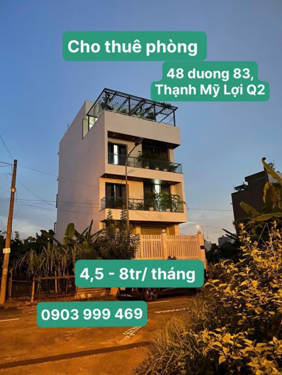 Chính chủ cho Thuê Căn hộ dịch vụ Thạnh Mỹ Lợi, Quận 2,full nội thất
