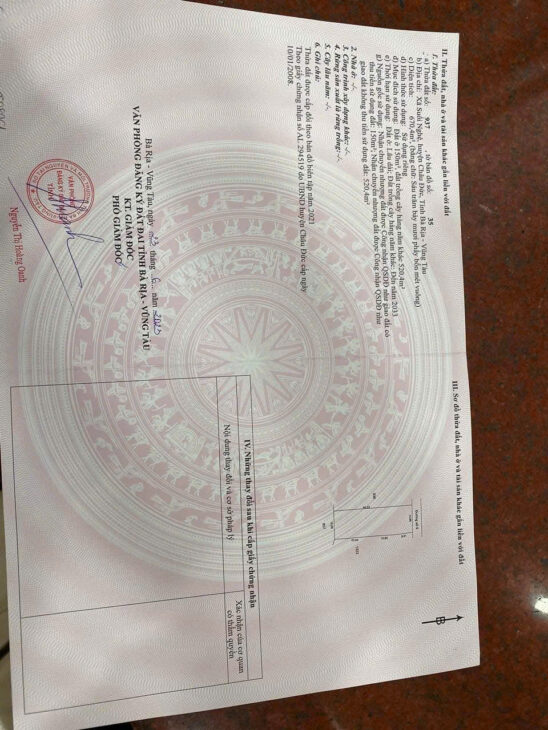 Chủ bán 1 nền nhà đẹp suối nghệ châu đức brvt