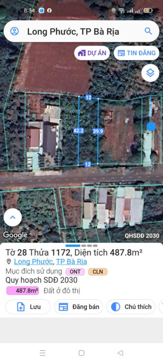 CHỦ BÁN ĐẤT MẶT TIỀN ĐƯỜNG SỐ 7, XÃ LONG PHƯỚC, TP. BÀ RỊA