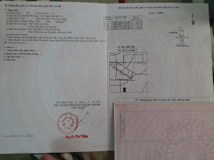 Chủ cần bán lô đất mặt tiền đường Thi Sách hướng Nam