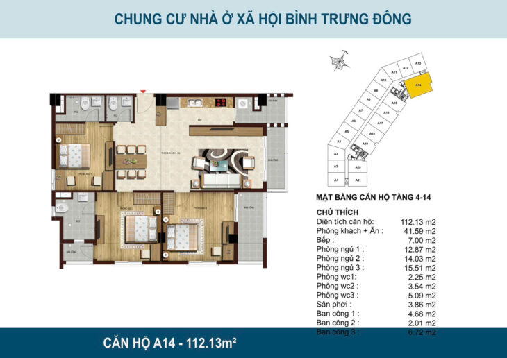 Bán CH Blue Sky Tower, 4 tỷ, 113m2, 3PN, 3WC, 3 ban công, giá cực chất tại Q2, HCM
