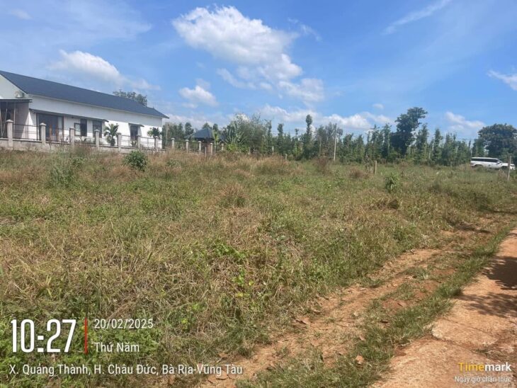 Còn duy nhất 1 lô số 3 . Ngang 6×35 có 80 thổ cư khu dân cư Quảng Thành – Châu Đức