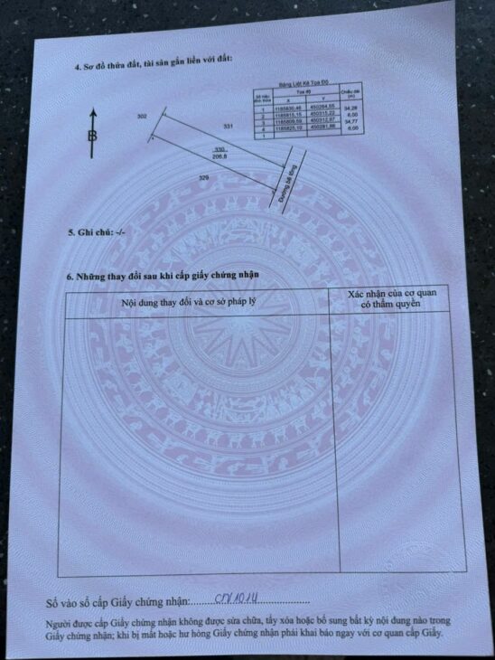 Còn duy nhất 1 lô số 3 . Ngang 6×35 có 80 thổ cư khu dân cư Quảng Thành – Châu Đức