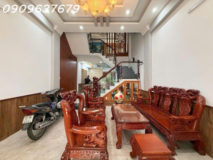 HẺM NHỰA 8M KHU PHÂN LÔ TÂN BÌNH-57M2 5 TẦNG BTCT-FULL NỘI THẤT GỖ