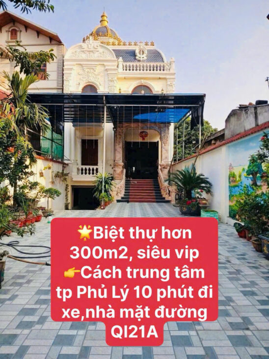 Sở hữu mảnh đất rộng hơn 303m2, mặt tiền gần 10m mặt đường Ql21A, cách trung tâm thành phố Phủ Lý,