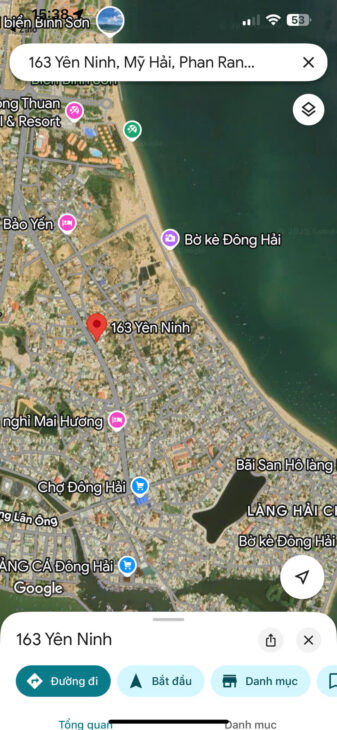 BÁN NHÀ CẤP 4 – 2 MẶT TIỀN ĐƯỜNG YÊN NINH, TP. PHAN RANG • Diện tích: 140m² (10×14m) – Hướng Tây