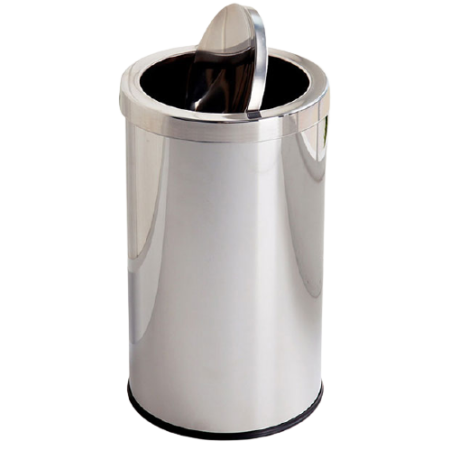 Thùng rác inox nắp lật xoay – Giải pháp tiện lợi cho văn phòng