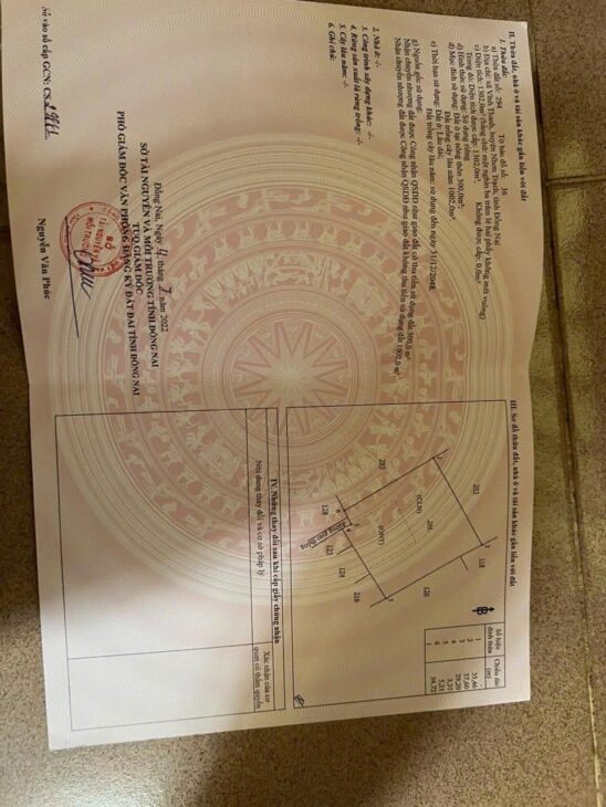 NHANH HỐT LẸ ! ĐẤT NHƠN TRẠCH, GIÁ 6 TỶ, 1302M² 300M2 THỔ CƯ, MẶT TIỀN ĐƯỜNG Ô TÔ, CÓ SỔ HỒNG.