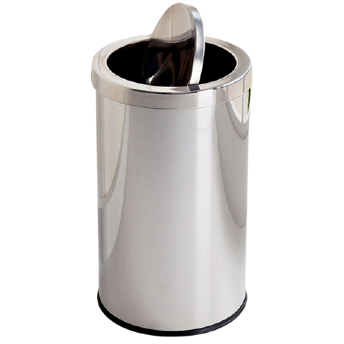 Thùng rác inox nắp lật xoay – Giải pháp tiện lợi cho văn phòng