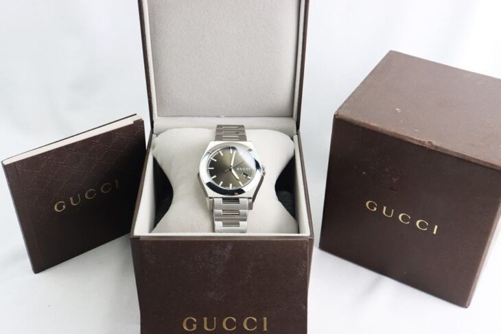 Đồng Hồ Nam : Gucci Pantheon Automatic dây thép, Thiết kế lộ máy – Size 43mm Fullbox…