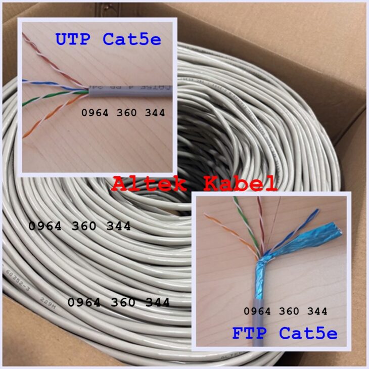 Cáp mạng UTP/FTP Cat5e Cat6 Altek Kabel