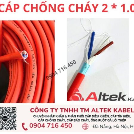 Cáp chống cháy 2×1.0 Fr Altek Kabel sẵn kho Bắc Trung Nam, giá sỉ