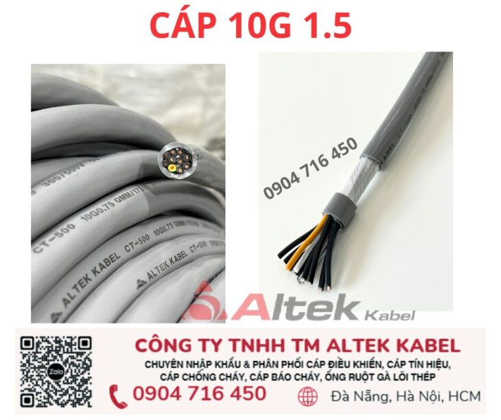 Cáp tín hiệu rvv,rvvp 10G1.5mm 2 Altek Kabel