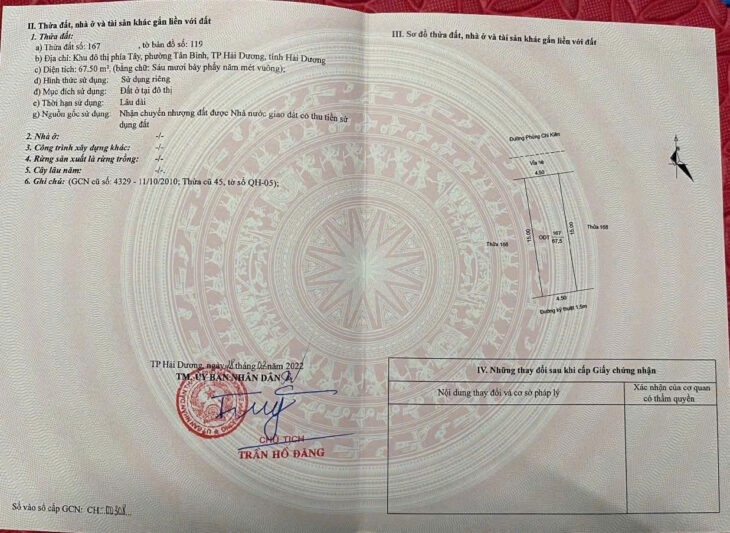 Bán đất khu đô thị An Phú 2 – TP Hải Dương, gần đường Phùng Chí Kiên, giá đầu tư