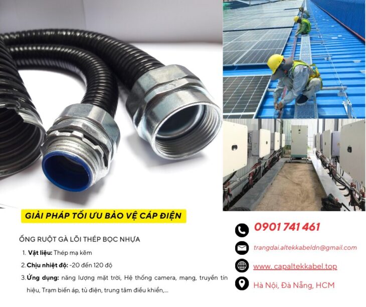 Ống ruột gà lõi thép bọc nhựa phi 51mm (2 inch)