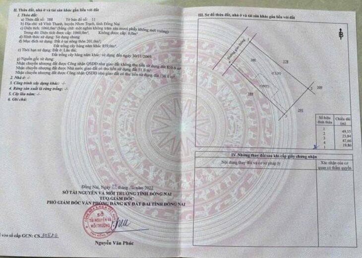 QUÁ HỜI ! ĐẤT NHƠN TRẠCH, GIÁ 10TỶ 100 TRIỆU, 1060M² 201M2 THỔ CƯ NGUYÊN MIẾNG, MẶT TIỀN Ô TÔ, CÓ