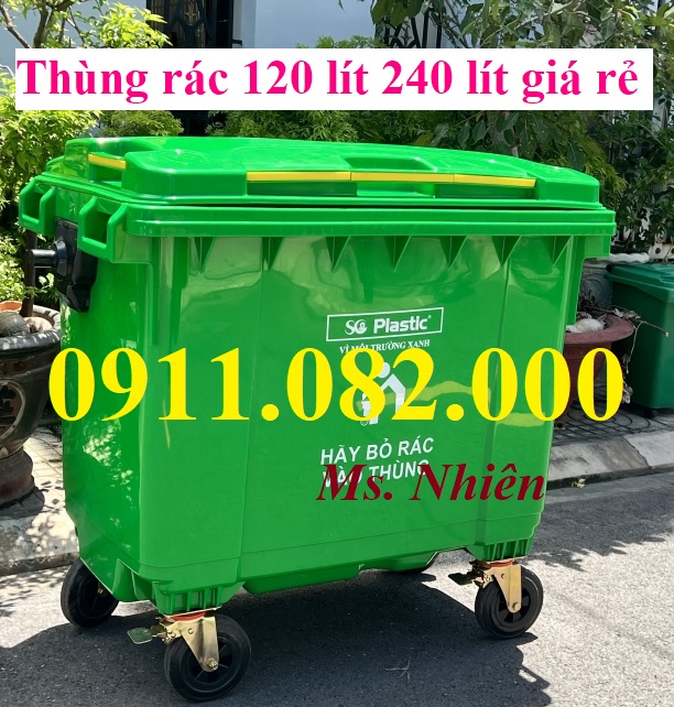 Nơi bán thùng rác giá rẻ ưu đãi khuyến mãi- thùng rác 120 lít 240 lít 660 lít- lh 0911082000