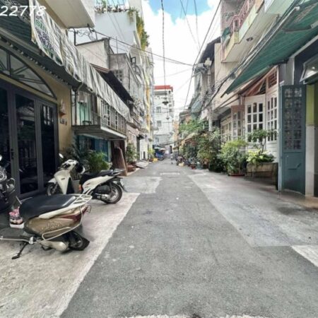 LÊ VĂN SỸ – HẺM TRẢI NHỰA 6M Ô TÔ QUAY ĐẦU – 74M2 ( 4.4×17.5 nở hậu 5m ) – 5 TẦNG – 8 CHDV MỚI –