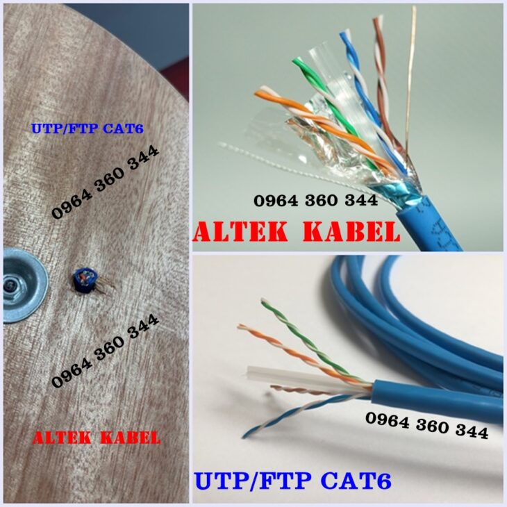 Cáp mạng UTP/FTP Cat5e Cat6 Altek Kabel