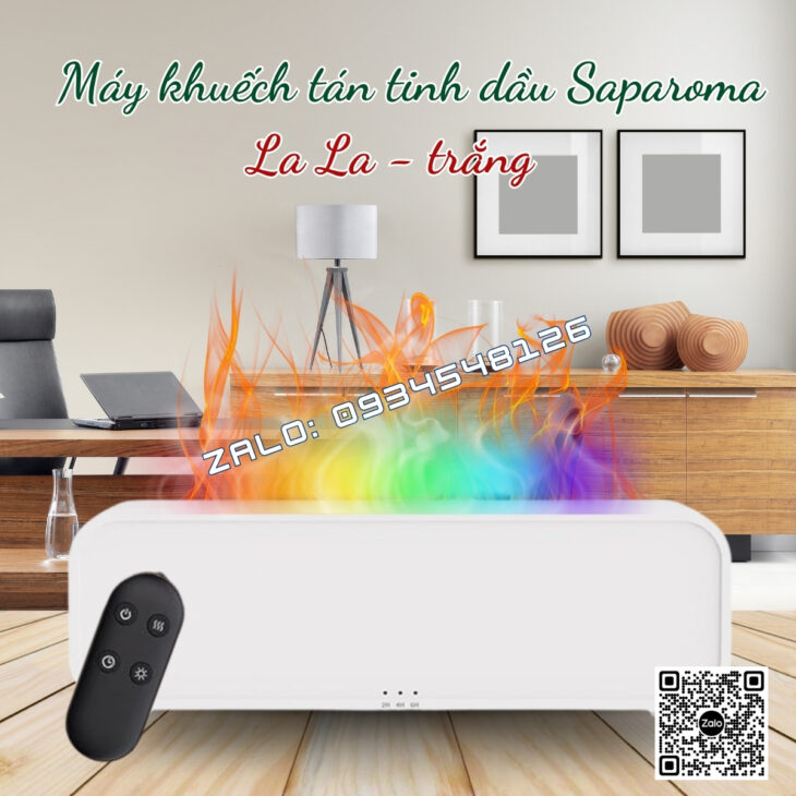 MÁY XÔNG TINH DẦU SAPAROMA, HIỆU ỨNG LỬA, THƠM PHÒNG, THƯ GIÃN, HỖ TRỢ KHỬ MÙI, XUA ĐUỔI MUỖI