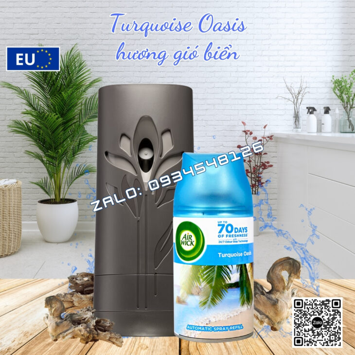 MÁY XỊT TINH DẦU THƠM PHÒNG TỰ ĐỘNG AIR WICK 250ml, HỖ TRỢ KHỬ MÙI, NHẬP KHẨU CHÂU ÂU CHÍNH HÃNG