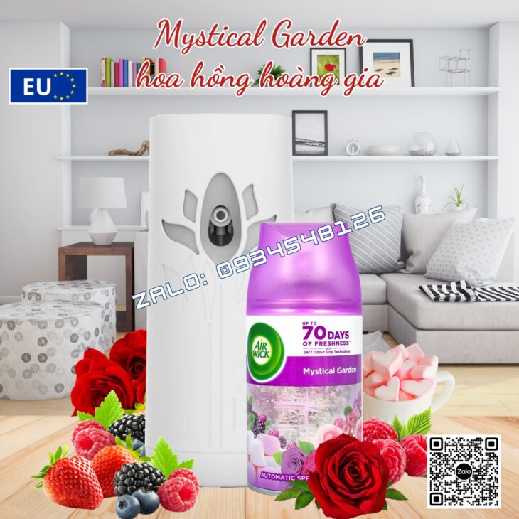MÁY XỊT TINH DẦU THƠM PHÒNG TỰ ĐỘNG AIR WICK 250ml, HỖ TRỢ KHỬ MÙI, NHẬP KHẨU CHÂU ÂU CHÍNH HÃNG