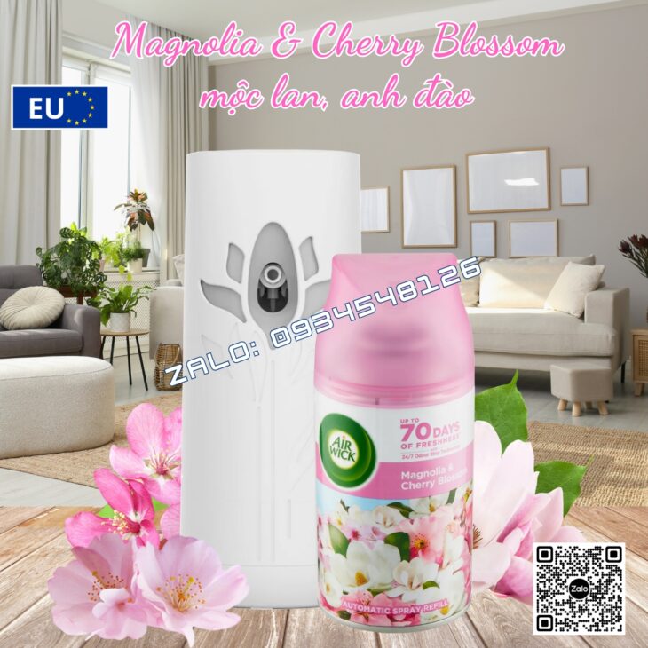 MÁY XỊT TINH DẦU THƠM PHÒNG TỰ ĐỘNG AIR WICK 250ml, HỖ TRỢ KHỬ MÙI, NHẬP KHẨU CHÂU ÂU CHÍNH HÃNG