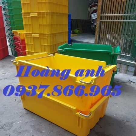 Bán buôn khay nhựa có quai, khay nhựa có quai sắt, sóng nhựa bít có quai xách