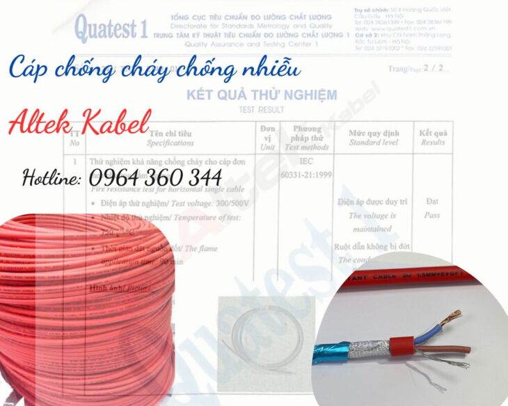 Phân phối cáp chống cháy, chống nhiễu Altek Kabel 2C x 1.0mm giá tốt