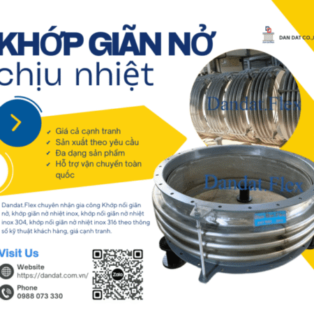 Khớp Giãn Nở Inox Nối Bích – Khớp nối giãn nở nhiệt inox, Khớp giãn nở inox